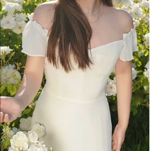 reformation butterfly dress ivory Reformation - Butterfly Dress